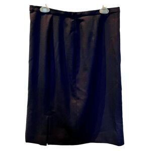 Pendleton Petite Women's Virgin Wool Midi Skirt Navy Blue Size 10P